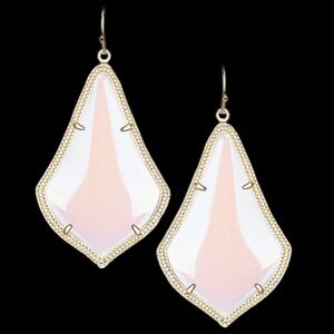 Kendra Scott Alexandra Gold Earrings in Iridescent Glass